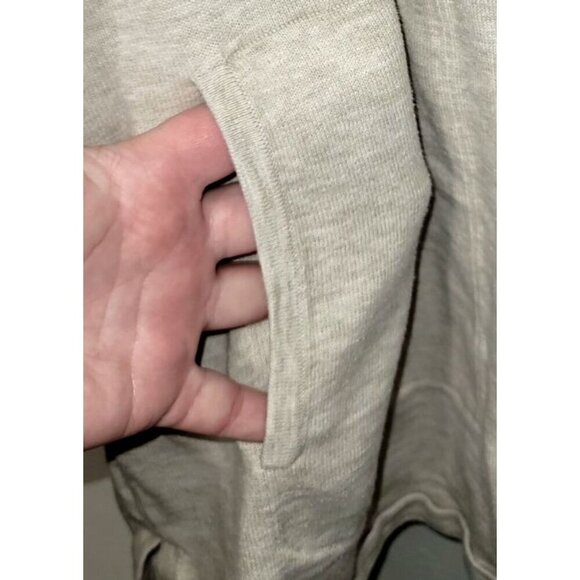 J Jill Pure Jill Shirt Large Tan Knit V-Neck Pockets Casual Comfort Breathable - Picture 8 of 12